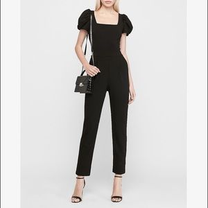 Square Neck Puff Sleeve Jumpsuit